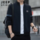 JEEP SPIRIT吉普外套男春秋季夾克男士衛衣男裝寬松休閑潮流運動(dòng)上衣服