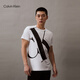 Calvin Klein Jeans夏季男女情侶中性ck純棉醒目大字母印花圓領(lǐng)短袖T恤J318471 YAF-白色 M （推薦135-150斤）