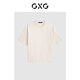 GXG男裝 夏季簡(jiǎn)約多色舒適純棉寬松短袖t恤男 淺卡其 XL