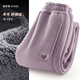 多妙屋女童褲子秋冬裝兒童運動(dòng)褲中大童加絨加厚洋氣衛褲81942香芋紫150