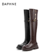 達芙妮過(guò)膝靴女長(cháng)靴秋季冬季2025新款廢土風(fēng)美拉德百搭女鞋 棕色 37 標準碼
