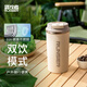 路飲者RUNSIER新款保溫杯316不銹鋼保冷隨行杯女士便攜自帶雙飲咖啡杯吸管水杯 C8S-奶茶色 450ml