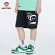 大嘴猴（paul frank）童裝兒童短褲夏季薄款百搭男童潮流休閑舒適褲子 黑色 120