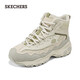 斯凱奇（Skechers）新年禮物貝殼熊女鞋百搭高幫女靴厚底增高老爹鞋戶(hù)外運動(dòng)鞋168026
