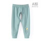 男寶寶開(kāi)襠褲嬰兒長(cháng)褲純棉春秋款純棉兒童秋裝男女童開(kāi)檔褲叉叉褲 豆綠色 100
