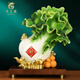 慕芳閣全銅招財白菜擺件公司店鋪開(kāi)業(yè)禮品前臺辦公室桌面裝飾擺件工藝品 小號（約20*15*25厘米）
