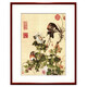 紫騰隨軒郎世寧中式裝飾畫(huà)沙發(fā)背景墻掛畫(huà)現代客廳餐廳臥室壁畫(huà)花鳥(niǎo)圖 圖1 30*40cm紅木色實(shí)木框