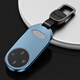 迪加倫金屬 問(wèn)界M9鑰匙套華為AITO m9全包保護殼改裝賽力斯汽車(chē)鑰匙包男 魅力藍+真皮鑰匙掛扣 問(wèn)界B款