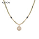 AJIDOU阿吉豆女神閃耀項鏈七夕禮物女 淺咖金 39cm 1個(gè)