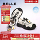 百麗（Belle）舒適運動(dòng)鞋女商場(chǎng)款厚底透氣涉水休閑鞋D7B1DBK5 米白/黑 39 (245mm)
