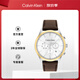 凱文克萊（Calvin Klein）CK手表型動(dòng)款皮帶石英三眼計時(shí)男表生日禮物男25200381