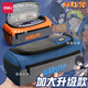 得力筆袋男孩2026新款火影忍者小學(xué)生文具盒高顏值大容量中學(xué)生男鉛筆袋三層文具袋收納袋多功能拉鏈 佐助藍色(特大容量)