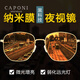 CAPONI變色偏光夜視眼鏡男女墨鏡日夜兩用駕駛太陽(yáng)鏡開(kāi)車(chē)專(zhuān)用防遠光眩光