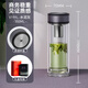 萬(wàn)象玻璃杯雙層泡茶杯子帶茶漏杯辦公室泡茶杯男士茶水分離杯商務(wù)水杯 350ml【水泥灰】V199L