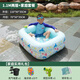 博士豚嬰兒游泳池家用大型兒童充氣泳池玩具游泳桶洗澡盆戶(hù)外氣墊游泳池 1.1M兩層+電泵