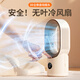 色果無(wú)葉搖頭風(fēng)扇辦公室桌面小型家用客廳宿舍迷你噴霧小電風(fēng)扇桌上學(xué)生便攜式可充電大風(fēng)力床頭電風(fēng)扇 奶白色【可搖頭】三檔風(fēng)力·細(xì)膩噴霧·4000mAh
