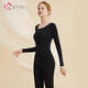 都市麗人女士保暖內衣套裝無(wú)痕隨意裁輕盈薄暖高彈百搭打底衣2W31B3