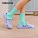 斯凱奇（Skechers）夏季女鞋洞洞鞋涼鞋增高厚底耐磨沙灘拖鞋小怪獸包頭洞洞鞋111581 薰衣草色/LAV 37