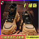 西域駱駝（VANCAMEL）馬丁靴男鞋夏季透氣網(wǎng)面高幫英倫風(fēng)大黃靴戶外登山厚底工裝靴潮鞋 卡其(升級款) 41