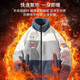 浩術(shù)羊羔絨外套男秋季新款潮牌帥氣拼接加絨加厚棉襖港風(fēng)保暖男生棉衣 藍色【A170】 XL