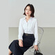 伯德小姐 抗皺面試襯衫女西裝內搭職業(yè)公務(wù)長(cháng)袖正肩上衣正裝白色襯衣