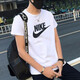 耐克（NIKE） 短袖T恤男裝夏季新款圓領(lǐng)半袖上衣休閑時尚大勾子logo文化T恤衫 AR5005-101/經(jīng)典白黑/純棉親膚 L