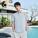杰克·瓊斯（JACK&JONES）夏季新款無憂搭翻領(lǐng)polo衫男士涼感短袖衣服刺繡簡約百搭品牌男裝 霧藍(lán)色C40 L (180)