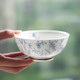 和風(fēng)四季景德鎮(zhèn)日式釉下彩家用餐具餐廳陶瓷飯碗面碗湯碗圓盤碗碟組合套裝 （花蔓草）5英寸飯碗（350ml)