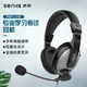 聲麗（SENICC） ST-2688 筆記本電腦頭戴式耳機耳麥游戲臺式機手機網(wǎng)吧音樂教育上課學(xué)習(xí)耳機麥克風(fēng)重低音 頭戴式耳機-灰色單孔（單插頭）