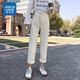 真維斯女裝牛仔褲直筒新款女式時(shí)尚休閑舒適純色牛仔長(cháng)褲LE 米白8110 27