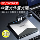 HIRUCYUSB3.0外置藍光光驅(qū)外接移動DVD刻錄機支持3D藍光播放機4K高清電影電腦通用【讀取+刻錄】