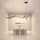 丹尼詩(shī)創(chuàng  )意led餐廳吊燈簡(jiǎn)約現代設計師極簡(jiǎn)吧臺餐桌燈個(gè)性意式飯廳燈具 【全光譜】黑色120CM-三色變光