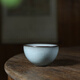 季慕家龍泉青瓷陶瓷杯子哥窯鐵胎雞心杯薄胎厚釉品茗杯單杯主人杯商務(wù) 龍泉青瓷杯