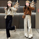 FSHE韓系針織衫女春秋季簡(jiǎn)約百搭顯瘦正肩長(cháng)袖2025新款針織開(kāi)衫外套女 焦糖色 S