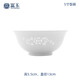 富玉餐具碗盤(pán)子酒店擺臺定制餐廳包廂景德鎮中國風(fēng)純白盤(pán)子碗組合 玉牡丹5寸飯碗（酒店版）
