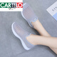 卡帝樂鱷魚（CARTELO）夏天網面透氣鏤空女鞋一腳蹬網鞋休閑媽媽運動鞋時尚老北京布鞋女 灰色 37