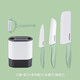 美帝亞廚房刀具套裝陶瓷刀菜刀輔食刀具水果刀片刀家用寶寶嬰兒六件套裝 白刃陶瓷刀-海螺綠 5件套