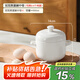 洛威家用純白色陶瓷雙蓋燉盅蒸鍋內(nèi)膽隔水燉專(zhuān)用燕窩盅煨湯瓦罐碗燉罐 純白雙耳燉盅中號(hào)可蒸3-4個(gè)雞蛋