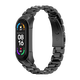 米布斯（mijobs） 適用小米手環(huán)6/5/4/3腕帶表帶NFC版金屬不銹鋼三四五六代手腕帶三珠款 【盔甲款】三珠-黑色