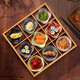 微光里九宮格干果盤(pán)水果點(diǎn)心收納盒糖果瓜子零食擺放茶點(diǎn)盤(pán)圍爐煮茶托盤(pán) 干果盒分格九格【無(wú)蓋】