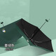 初居德國超輕12厘米太陽(yáng)傘晴雨兩用女生遮陽(yáng)防曬紫外卡片傘線(xiàn)男士雨傘 墨綠色-黑膠晴雨兩用