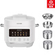 愛(ài)德316L不銹鋼內膽5L電壓力鍋0涂層雙膽全自動(dòng)智能預約電高壓鍋電飯煲飯鍋多功能無(wú)涂層家用大容量 5L(超厚316L不銹鋼雙膽+蒸籠+蒸盤(pán)) 5L