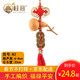 【桂宮出品】天然葫蘆純銅銅錢(qián)掛件家居裝飾品工藝禮品天然葫蘆掛件 N2 葫蘆6-8cm配三帝款總長(cháng)約:33cm
