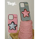 Tagi. 《塔皮星》鼓鼓海浪可愛刺繡皮革牛仔布五角星360°旋轉(zhuǎn)支架iPho 牛仔復(fù)古 iPhone 16 Pro Max