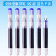 白雪（snowhite）直液式鋼筆成人書(shū)法日常書(shū)寫(xiě)練字鋼筆小學(xué)生3-6年級免換墨囊 大容量直液式控墨速干不洇紙FP20 【0.5mm】可擦藍色6支F尖 FP20