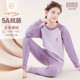 多妙屋兒童保暖內衣女童加絨加厚秋衣套裝寶寶睡衣 99139紫色 150cm 