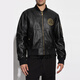 范思哲（VERSACE）  VJ  男士時(shí)尚奢華金標(biāo)真皮夾克外套皮衣 77GAVP06 CPPS3 黑色 G89 L (50)