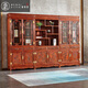 蒙地亞紅木家具非洲花梨（學(xué)名：刺猬紫檀）組合書(shū)柜 書(shū)架 博古架多寶閣玻璃柜 展廳展示柜文件柜 三組合博古架（書(shū)柜+博古架）
