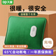 久量（DP）電熱水袋 充電暖水袋暖手寶暖腳暖床暖寶寶自動(dòng)斷電防爆取暖神器 【一體式綠色】恒溫持久+親膚絨 【高密度親膚柔軟舒適】
