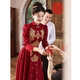 塞德勒敬酒服新娘新中式2026新款結婚秀禾服長(cháng)袖紅色禮服裙女旗袍秋冬 酒紅色 M